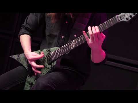 Solar V1.6AOP Canibalismo Electric Guitar - Army Green Open Pore w/-Gig Bag