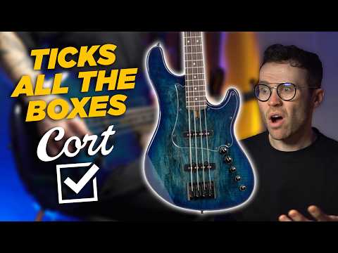 Cort GB-Fusion 4 String Electric Bass Guitar - Blue Burst W/- Deluxe Gigbag (C30830)