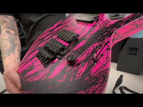 Solar A2.6FRPN Canibalismo Electric Guitar - Pink Neon Matte Canibalismo - Floyd Rose