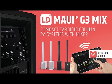 LD Systems - MAUI 28 G3 MIX - 2060W Column PA w/ Digital Mixer & Effects -Black