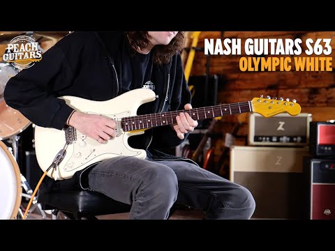 Nash Guitars S63 SSS - Alder Body -Rosewood FB -Vintage White - Medium Aging W/Nash Hardcase