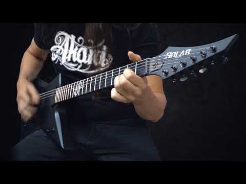 Solar E2.6BOP SK Electric Guitar - Black Open Pore w/- Gig Bag